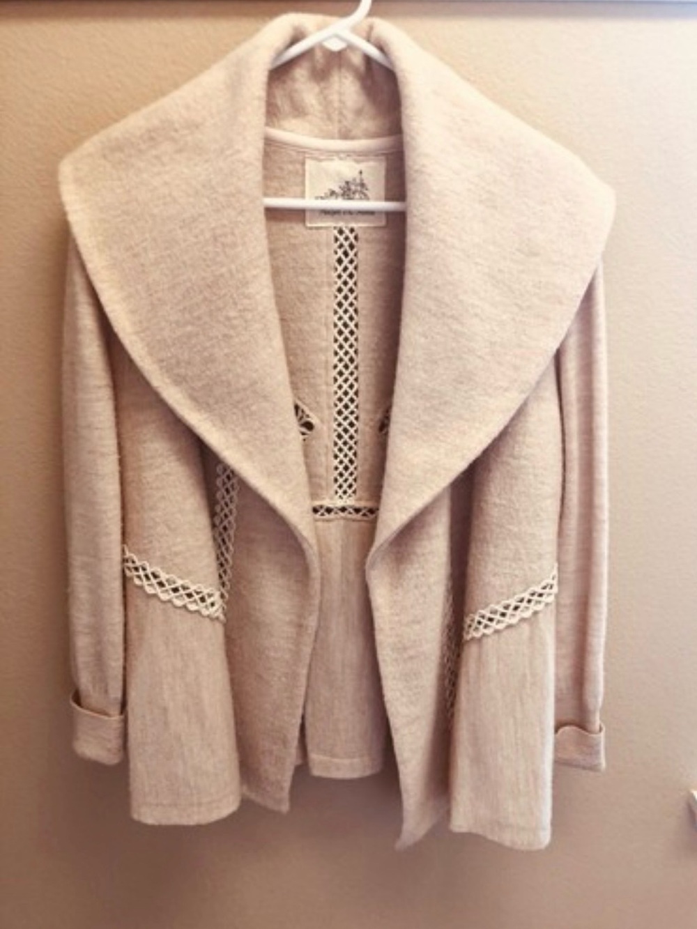 Anthropologie Angel of the North Off White cream cardigan *** gorgeous ***